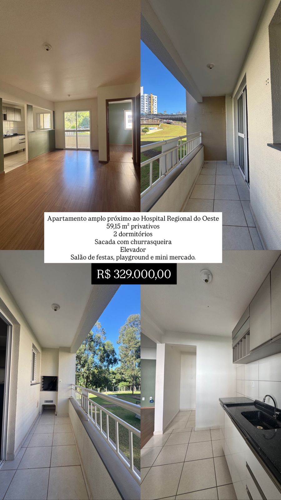 AP 59,15m² próximo Hospital Regional Oeste